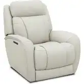 Moorehead Zero Gravity Triple Power Glider Recliner in Kona White Top-Grain Leather